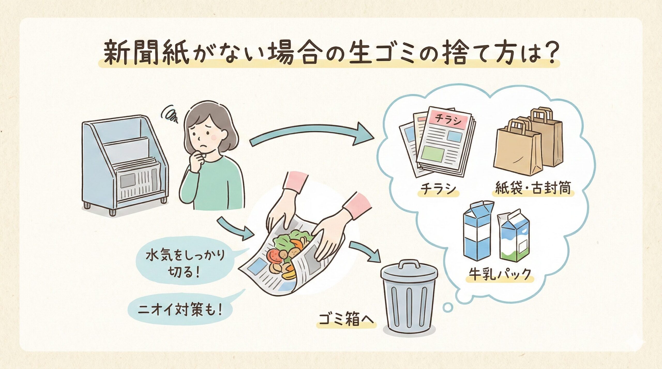 新聞紙がない場合の生ゴミの捨て方は？身近な代用品と清潔に保つコツ