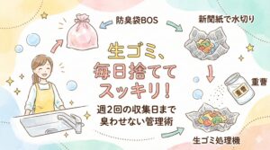 生ゴミを捨てる頻度は毎日が理想！収集日まで臭いゼロで過ごす保管術