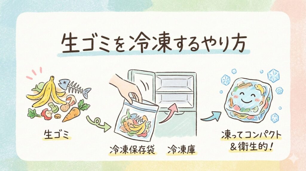 生ゴミを冷凍するやり方を解説！水切りと密閉で冷凍庫を汚さない方法