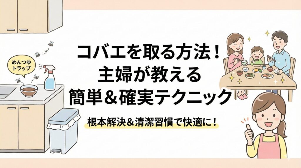 コバエを取る方法を知ってキッチンを快適に！今すぐできる撃退法とは