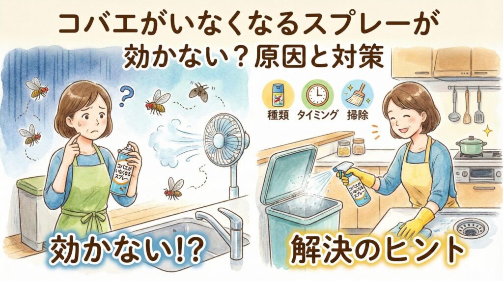 コバエがいなくなるスプレーが効かない！2つの原因と種類別の正しい選び方を解説