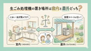 生ごみ処理機の置き場所は室内と屋外どっち？家事動線から考える設置のコツ