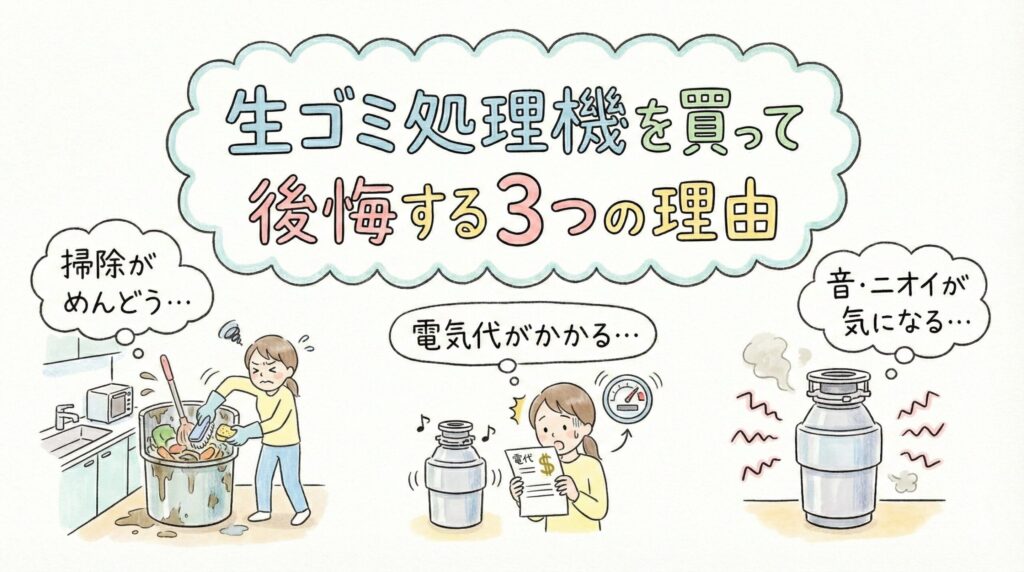 生ゴミ処理機を買って後悔する3つの理由を解説！失敗しない選び方も