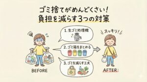 ゴミ捨てがめんどくさい！生ゴミの臭いや虫を防いで負担を減らす3つの対策
