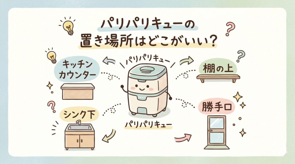 パリパリキューの置き場所はどこがいい？キッチン・ベランダ・脱衣所など実例を紹介