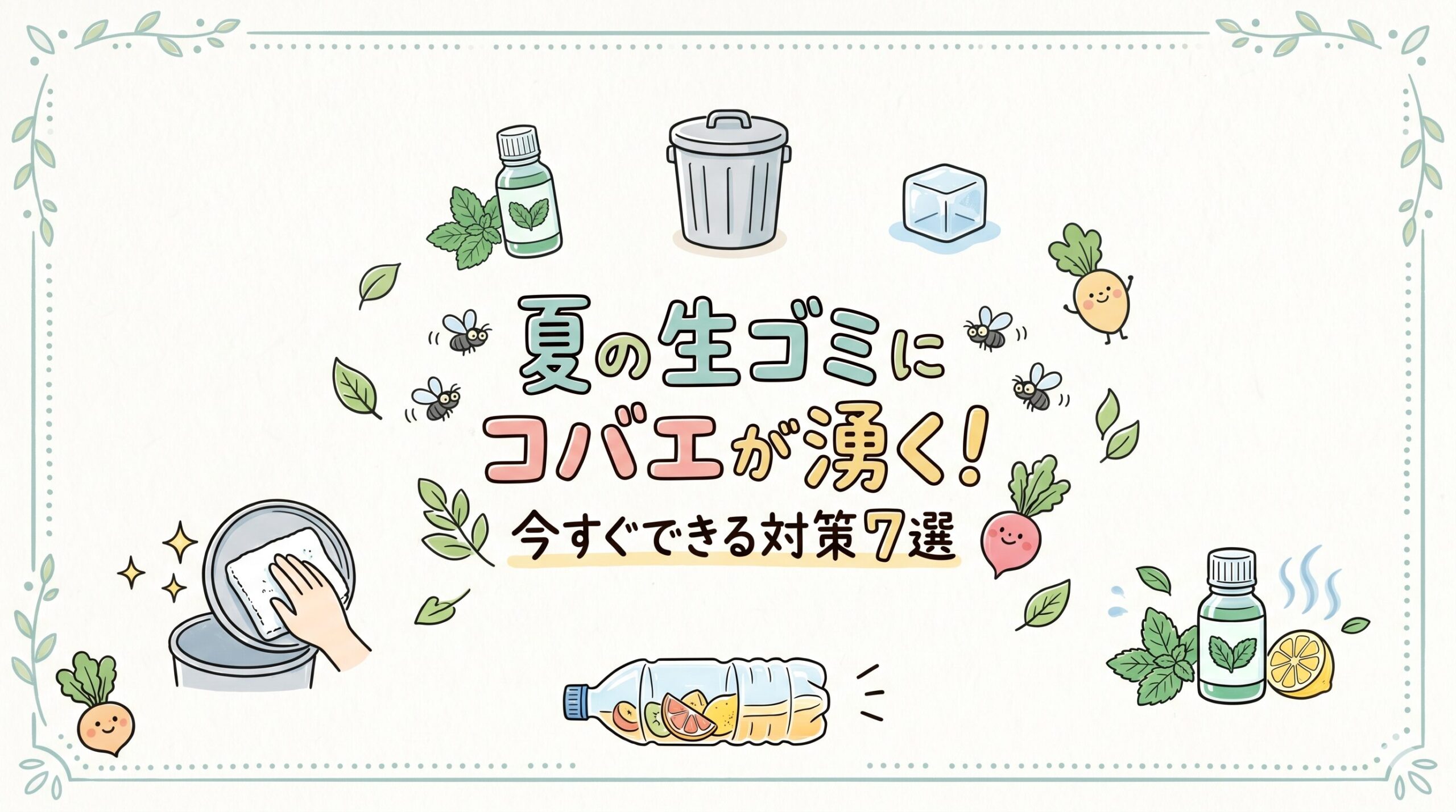 【主婦必見】夏の生ゴミにコバエが湧く原因と今すぐできる対策7選